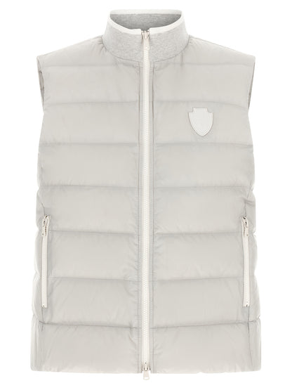 Brunello Cucinelli Gray Polyester Sleeveless Jacket