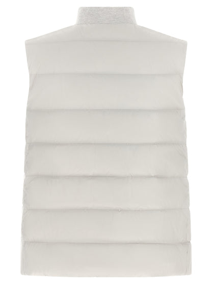 Brunello Cucinelli Gray Polyester Sleeveless Jacket