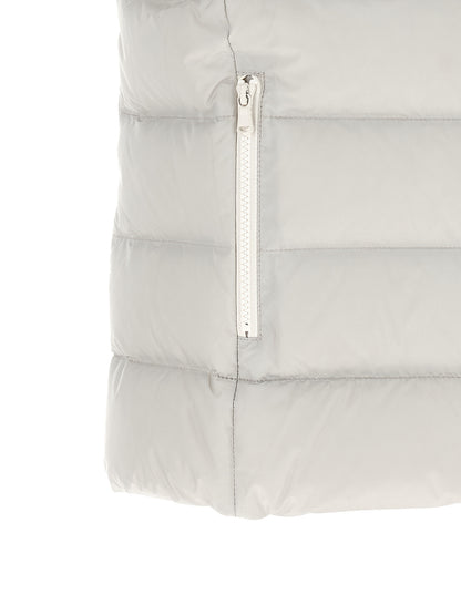 Brunello Cucinelli Gray Polyester Sleeveless Jacket