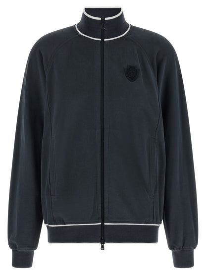 Brunello Cucinelli Blue Cotton Sweatshirt