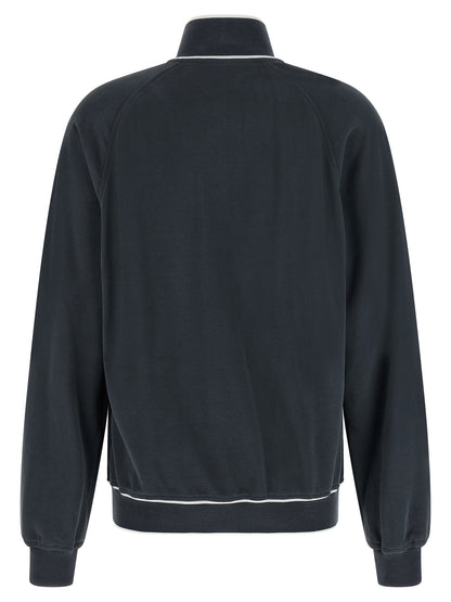 Brunello Cucinelli Blue Cotton Sweatshirt