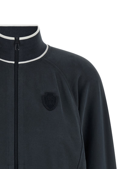 Brunello Cucinelli Blue Cotton Sweatshirt