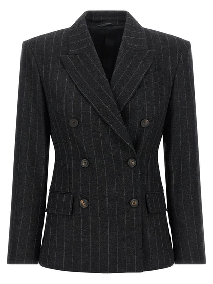 Brunello Cucinelli Gray Virgin Wool Blazer