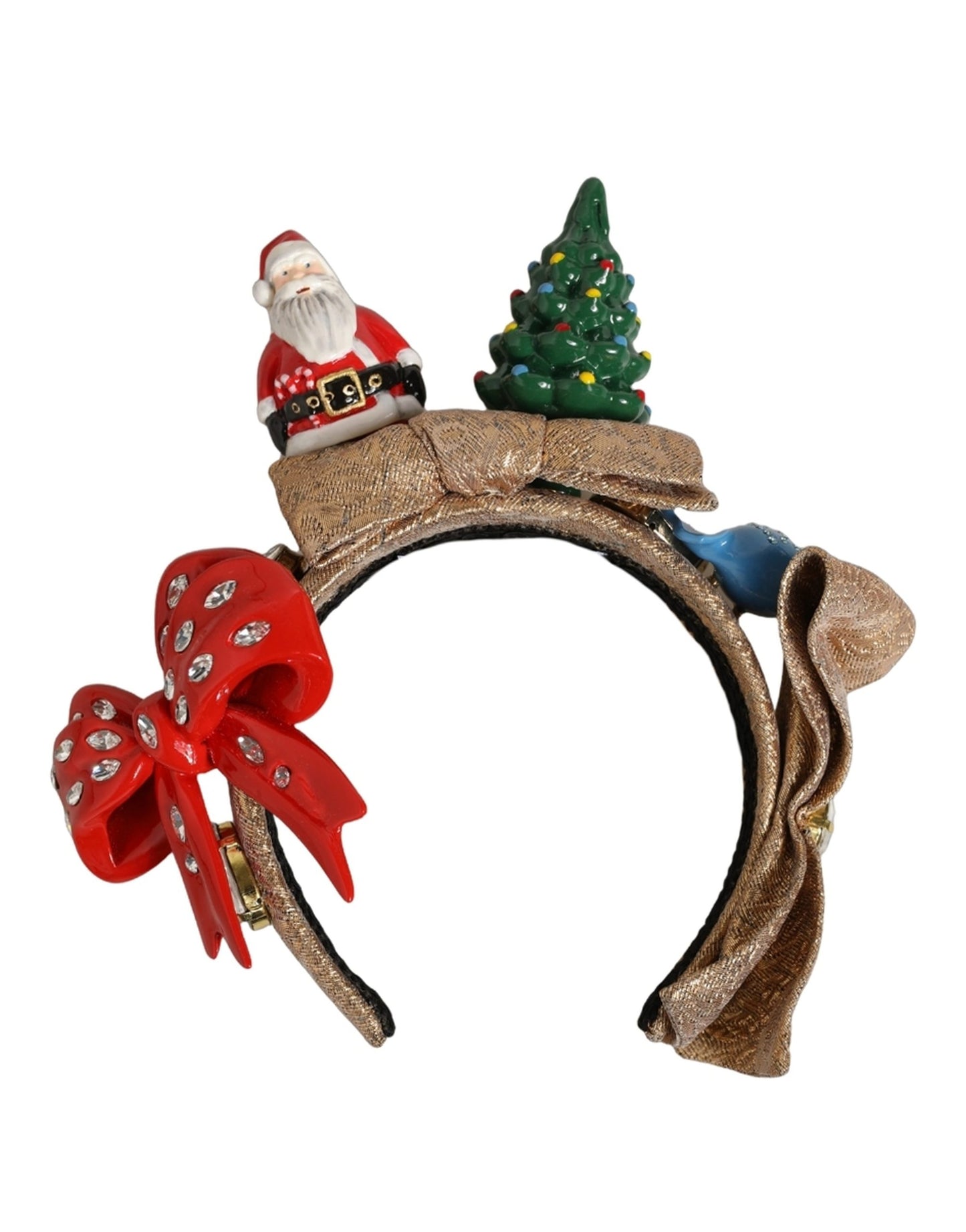 Dolce & Gabbana Multicolor Glittery Christmas Themed Headwear Headband