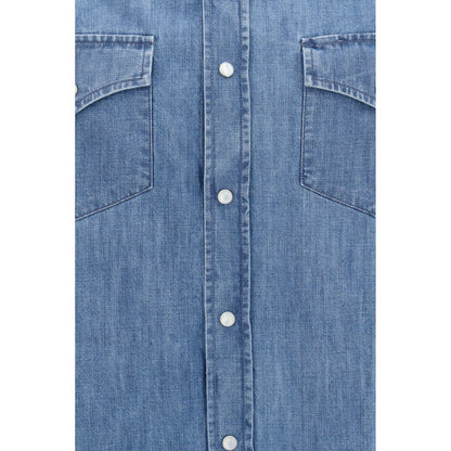 Brunello Cucinelli Blue Denim Shirt