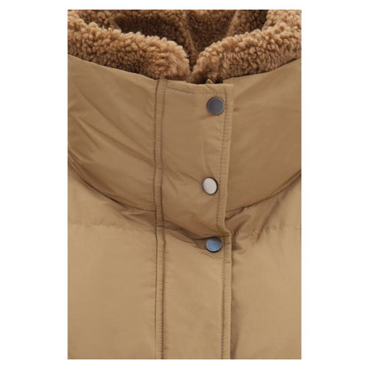 Brunello Cucinelli Beige Goose Down Full-Length Jacket