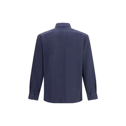 Brunello Cucinelli Blue Cotton Dress Shirt