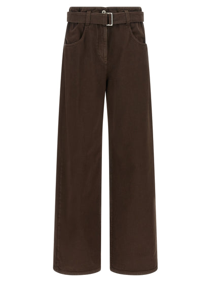 Brunello Cucinelli Brown Cotton Jeans Denim