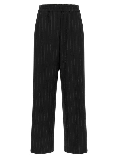 Brunello Cucinelli Blue Virgin Wool Casual Pants IT40