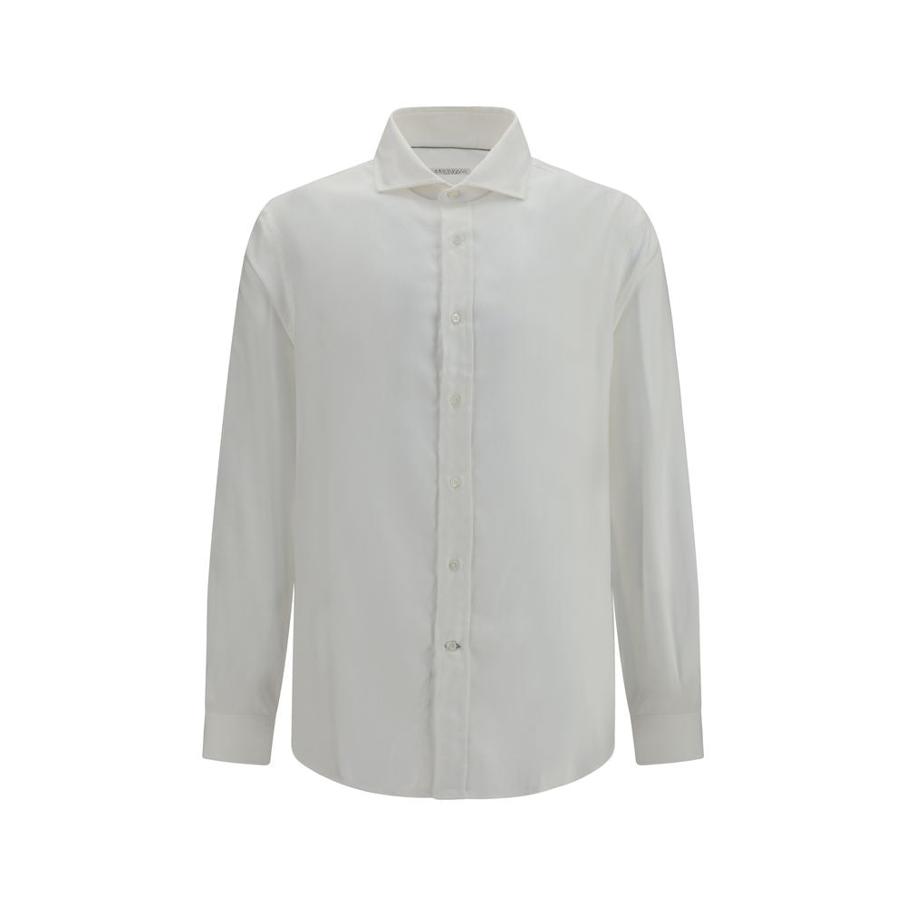 Brunello Cucinelli White Cotton Dress Shirt - XL