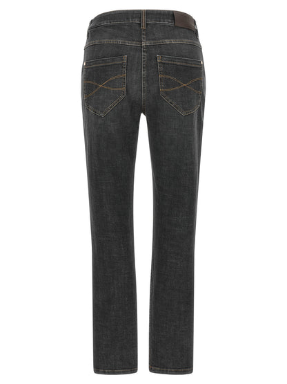 Brunello Cucinelli Gray Cotton Slim Fit Jeans
