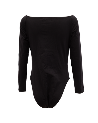 Alexander McQueen Black Cotton Top with White Collar and Knot Detail