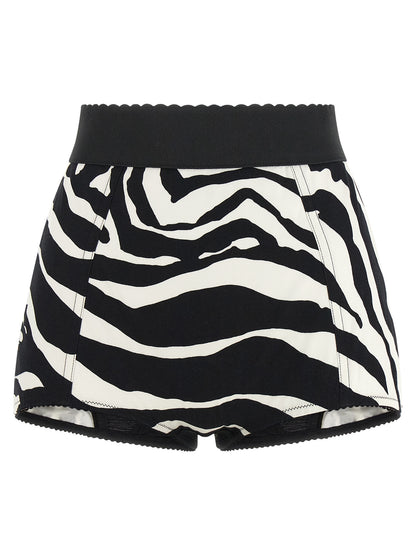Dolce & Gabbana Bicolor Cotton Bermuda Shorts