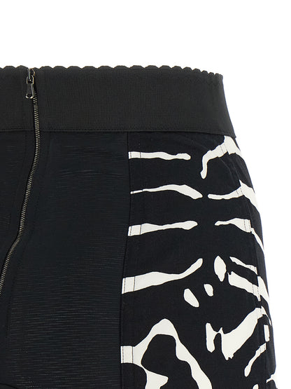Dolce & Gabbana Bicolor Cotton Bermuda Shorts