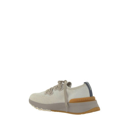 Brunello Cucinelli White Cotton Athletic Sneakers - EU40/US7
