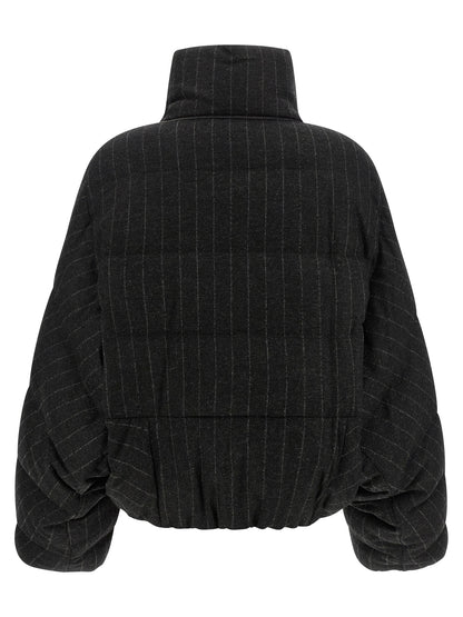 Brunello Cucinelli Gray Virgin Wool Full-Length Jacket