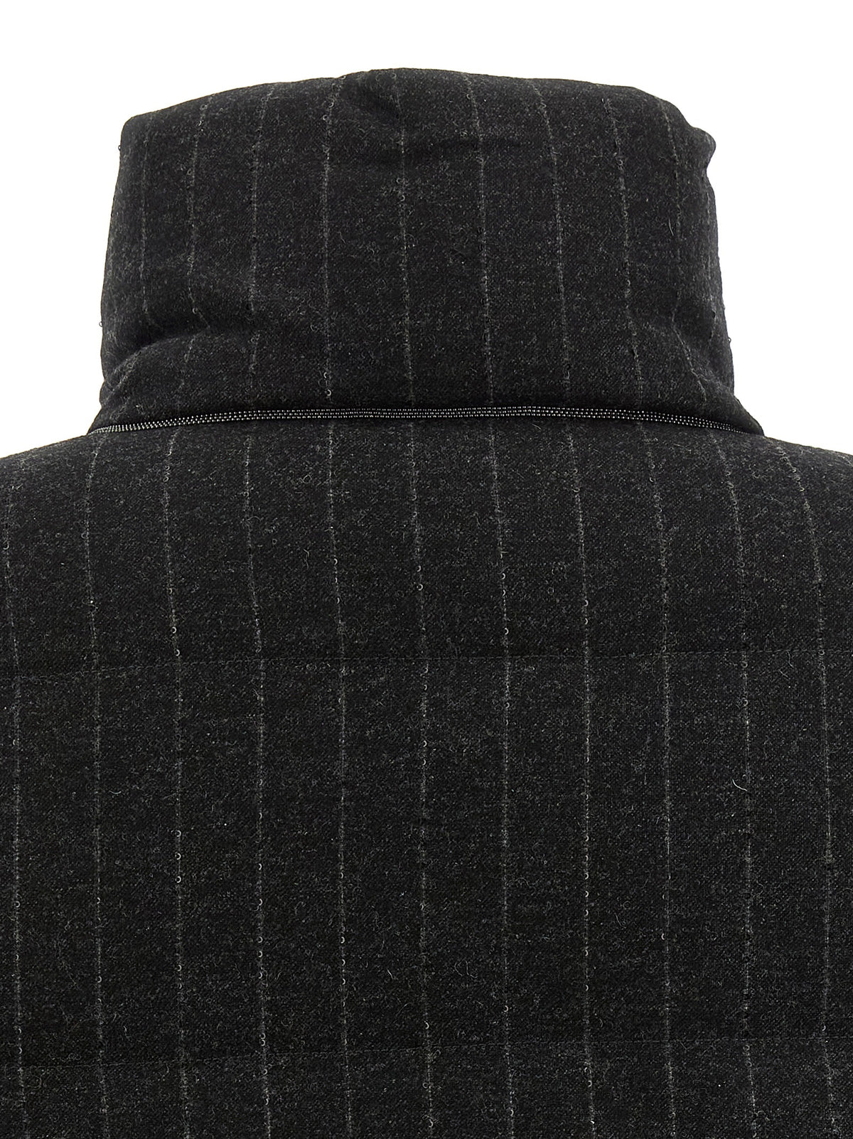 Brunello Cucinelli Gray Virgin Wool Full-Length Jacket