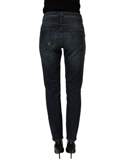Dolce & Gabbana Blue Cotton Stretch Skinny Denim Jeans