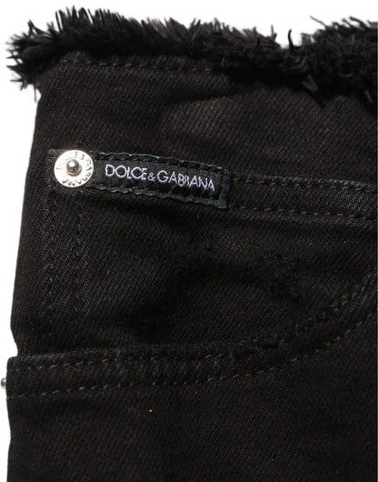 Dolce & Gabbana Black Cotton Skinny Denim Trouser Jeans