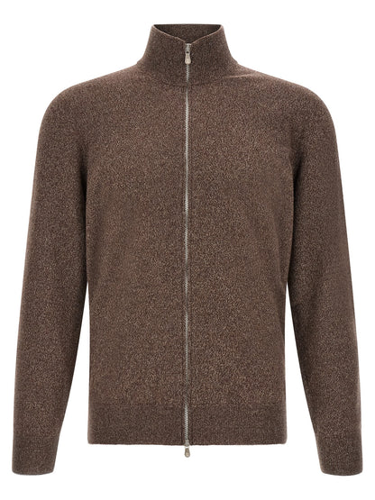 Brunello Cucinelli Brown Cashmere Cardigan