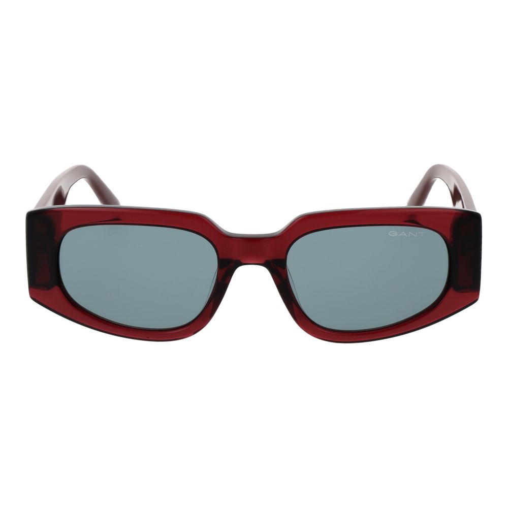 Gant Men’s Sunglasses – Burgundy Full-Rim Frame with Green Lenses, 53mm