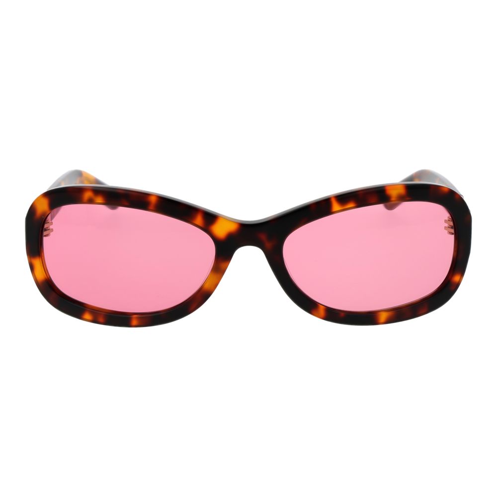 GCDS Unisex Brown Sunglasses – Full-Rim Frame with Rose Lenses, 58mm