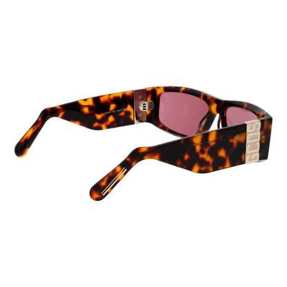 GCDS Unisex Sunglasses – Brown Full-Rim Frame with Rose Lenses, 57mm