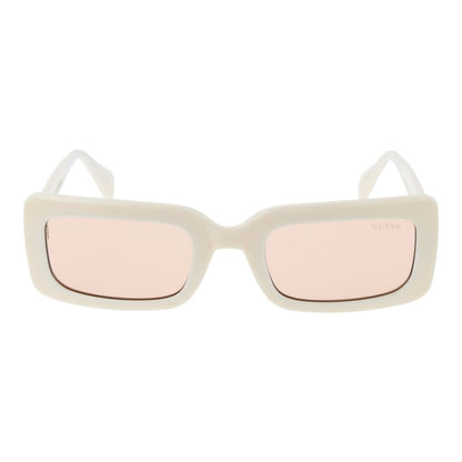 Guess Unisex Sunglasses – Beige Full-Rim Frame with Beige Lenses, 54mm