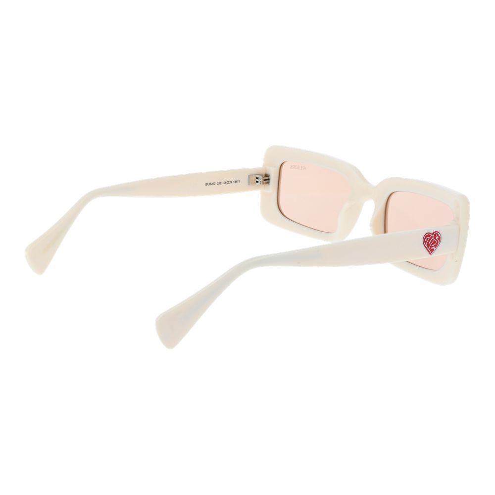 Guess Unisex Sunglasses – Beige Full-Rim Frame with Beige Lenses, 54mm
