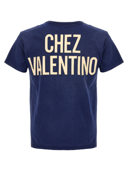 Valentino Garavani Blue Cotton Sportswear T-Shirt