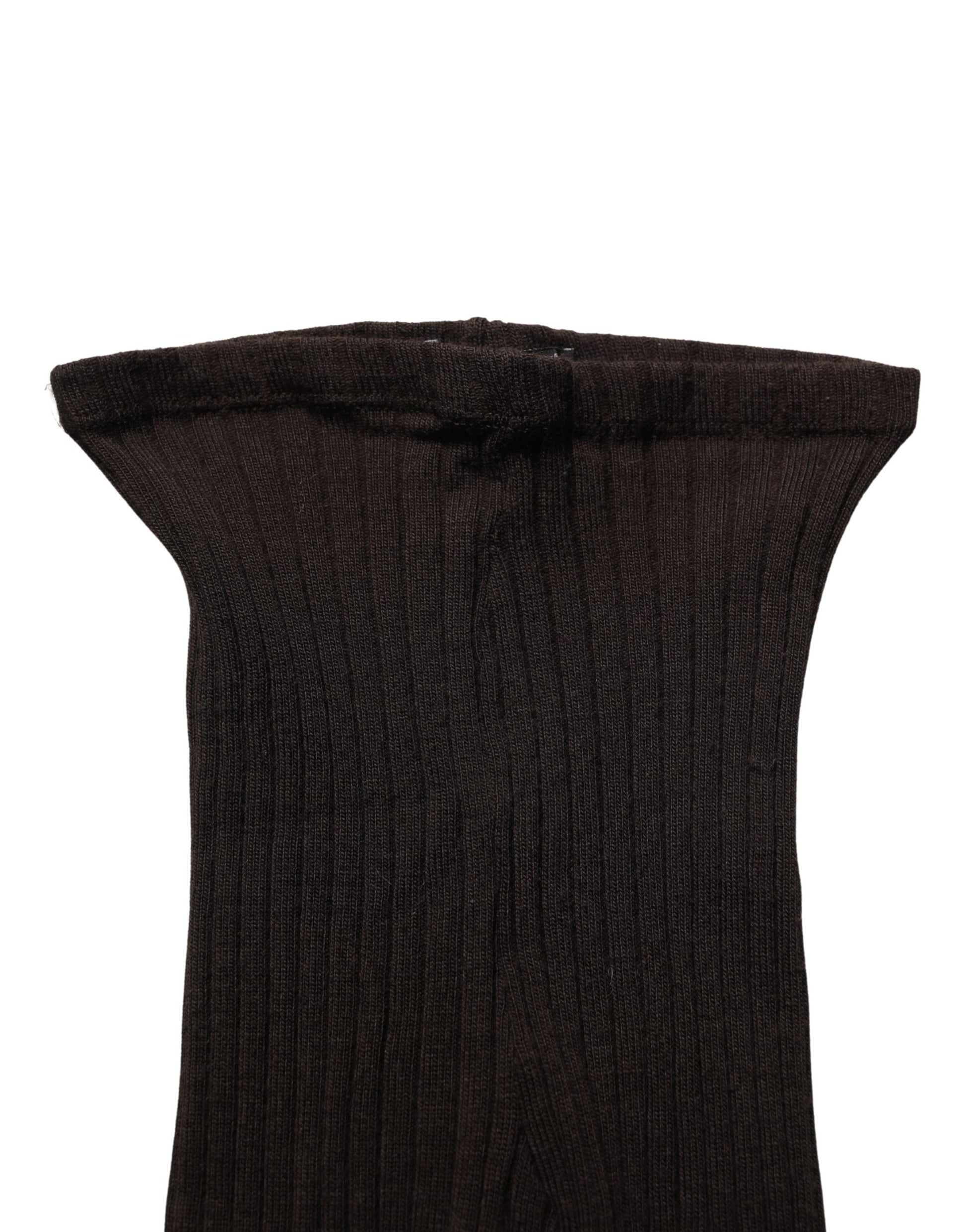 Dolce & Gabbana Black Wool Tights Stocking Pantyhose One Size Socks