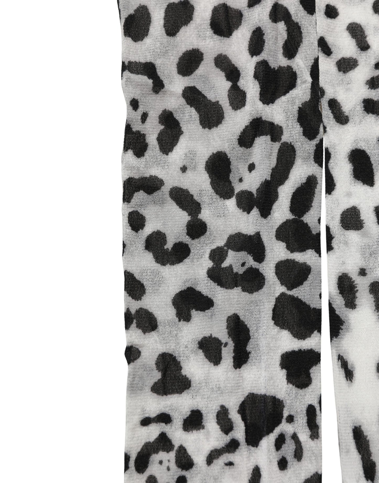 Dolce & Gabbana Gray Leopard Nylon Tights Stocking Pantyhose Socks