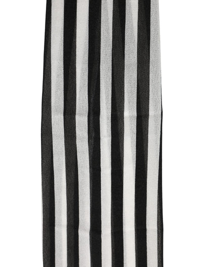 Dolce & Gabbana Black White Stripes Tights Stocking Pantyhose Socks