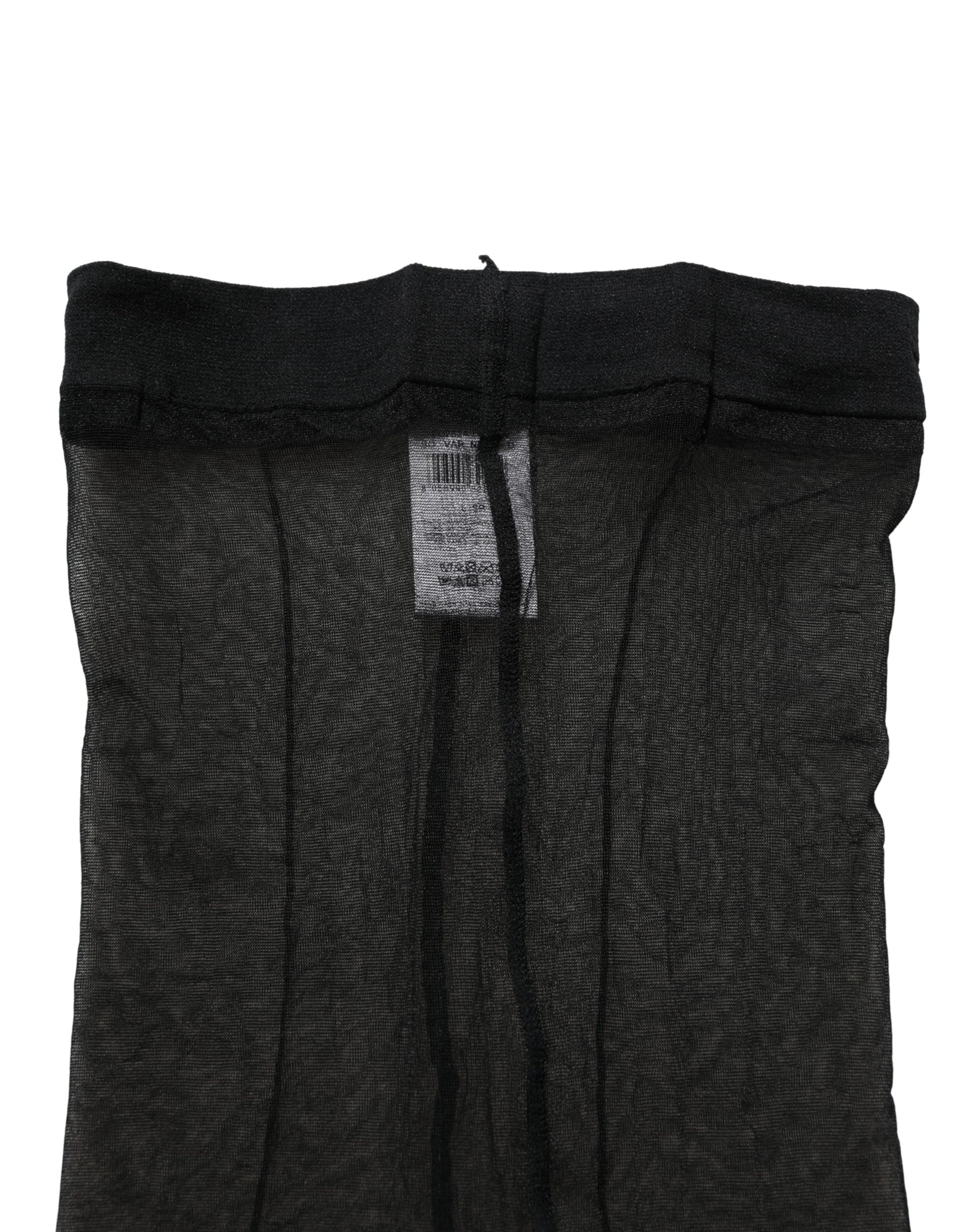 Dolce & Gabbana Black Nylon Tights Stocking Pantyhose Socks