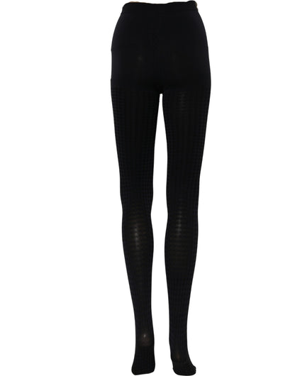 Dolce & Gabbana Black Nylon Tights Stocking Pantyhose Socks