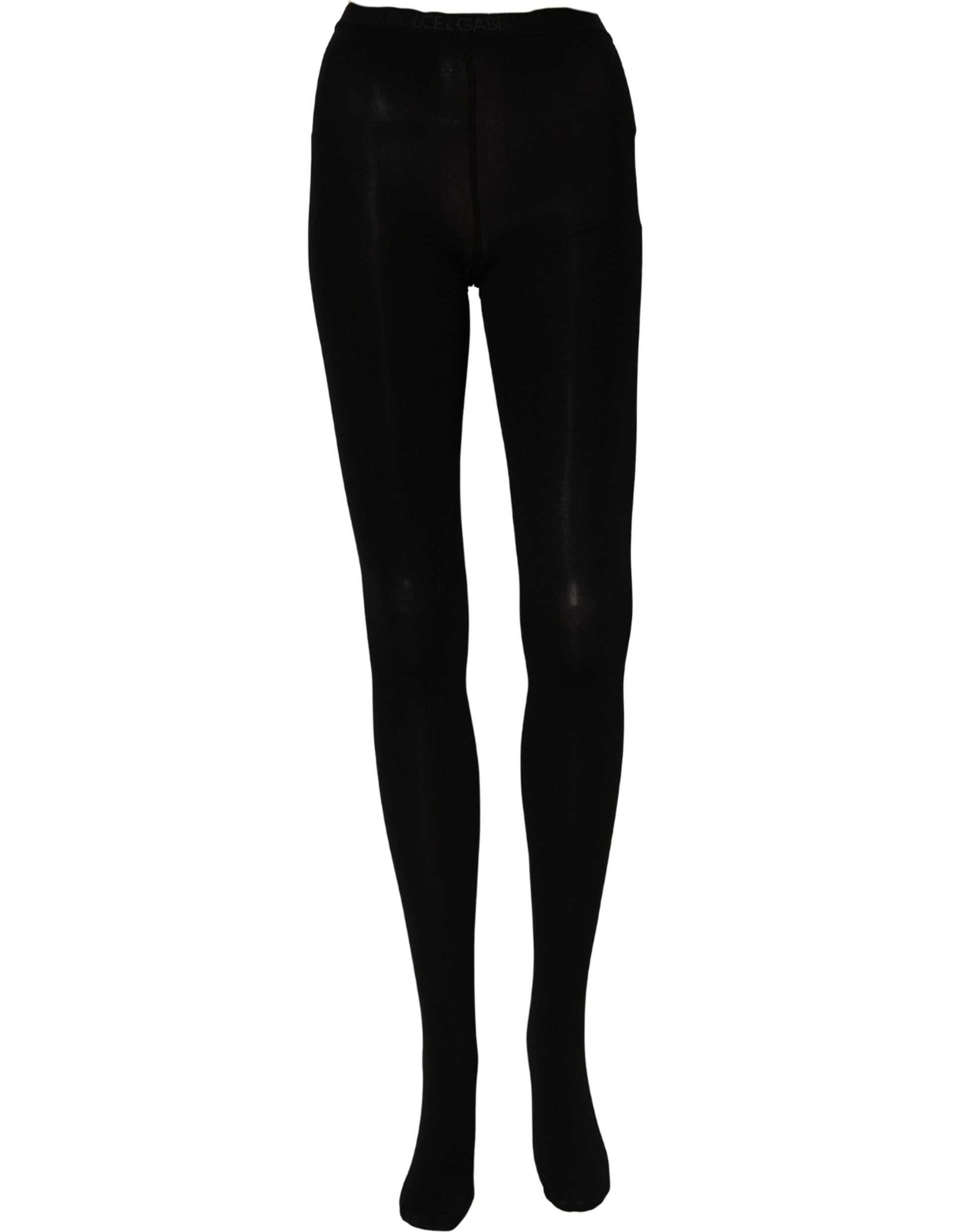 Dolce & Gabbana Black Nylon Tights Stockings Pantyhose Socks