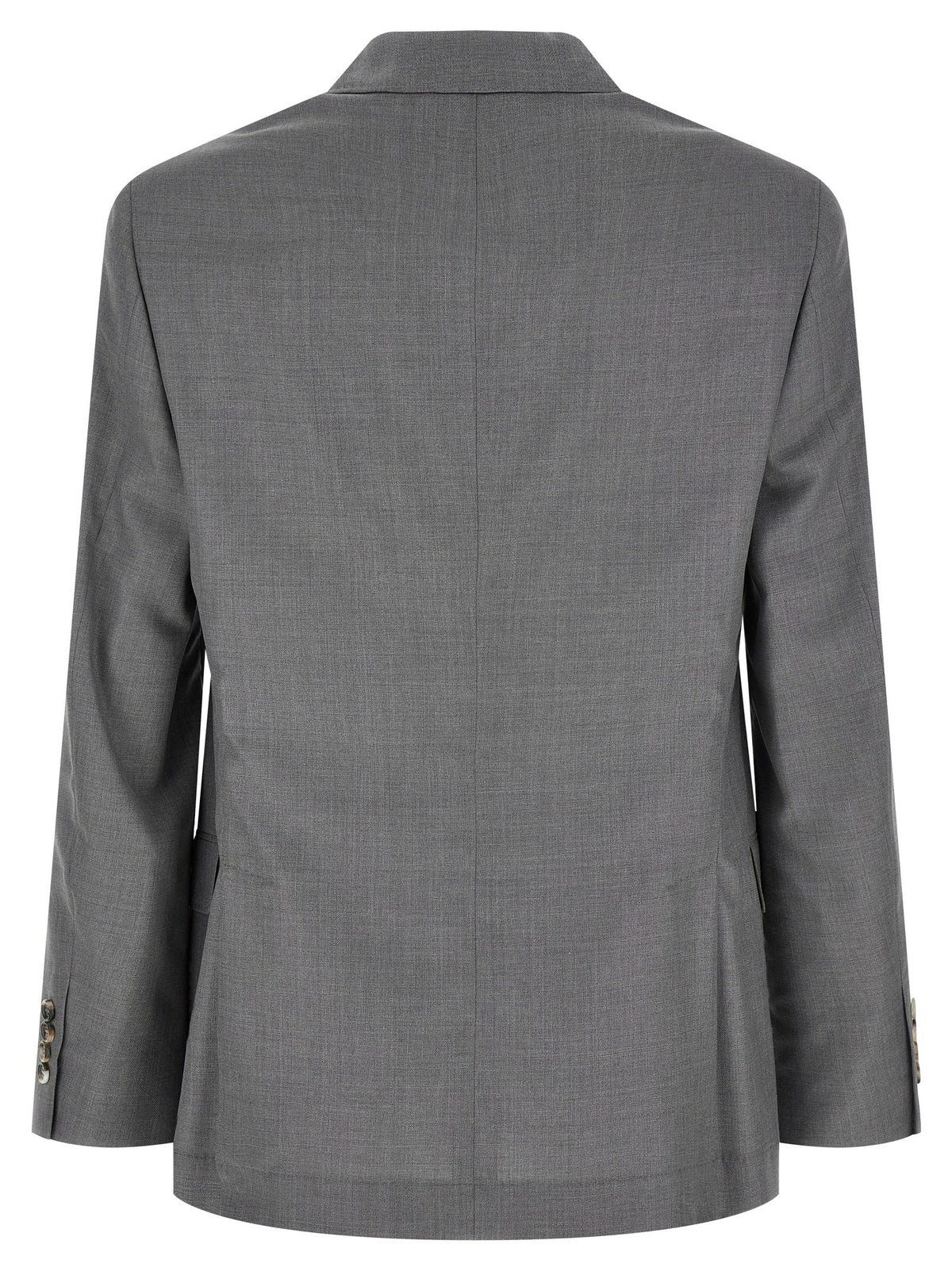 Brunello Cucinelli Gray Virgin Wool Blazer - XXL