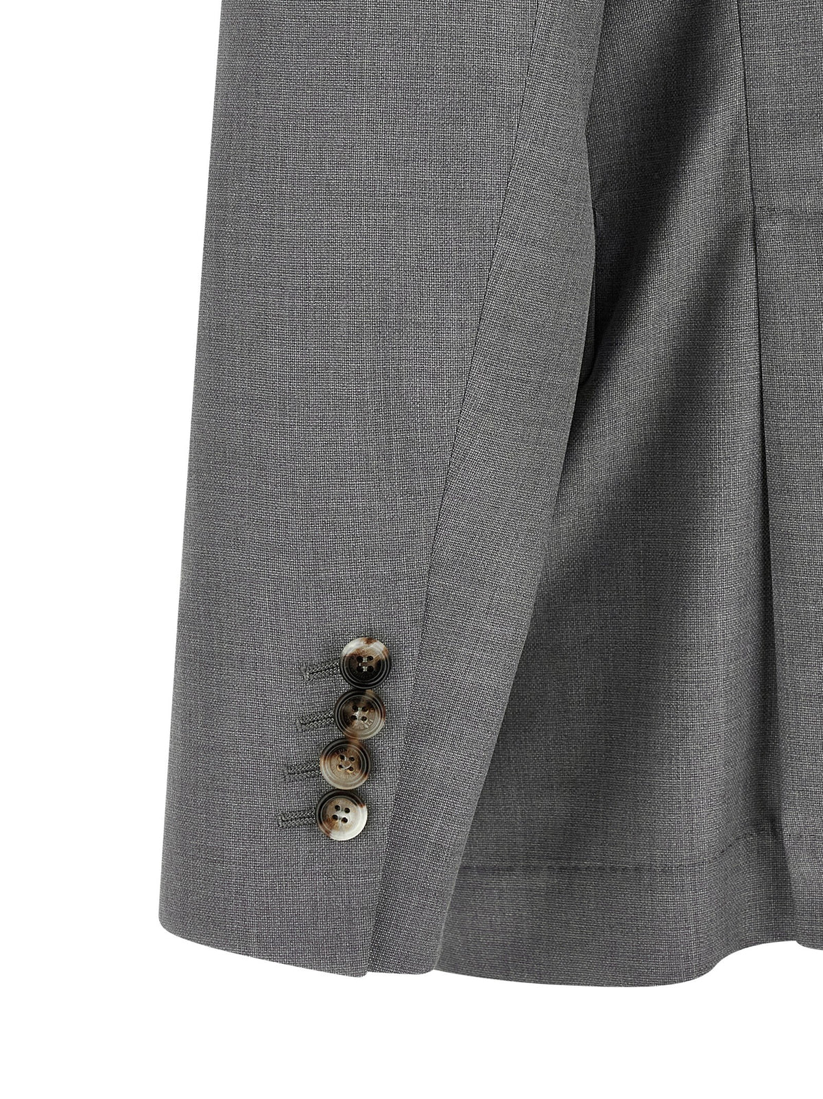 Brunello Cucinelli Gray Virgin Wool Blazer - XXL
