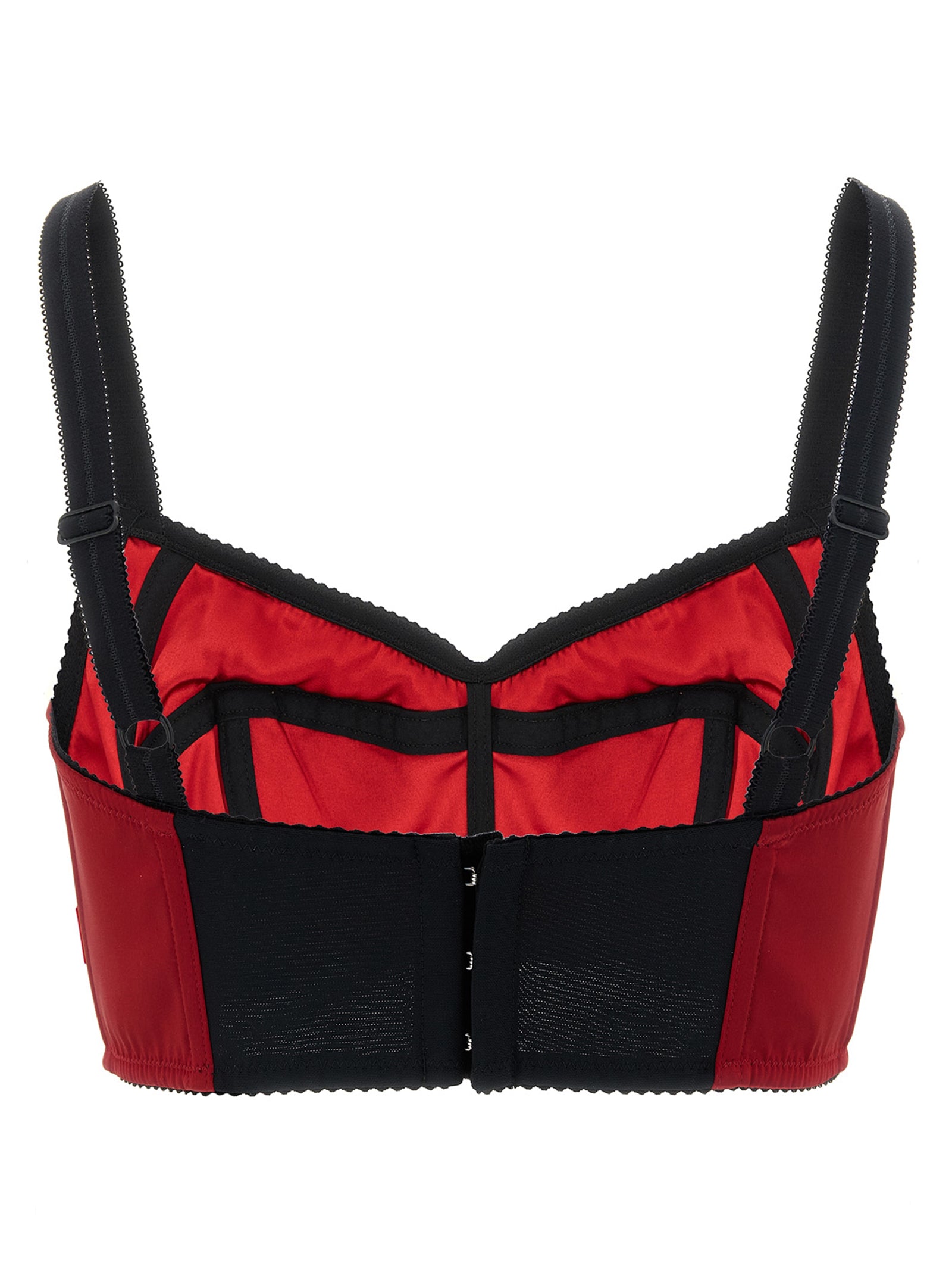 Dolce & Gabbana Red Acetate Bustier Tank Top IT42
