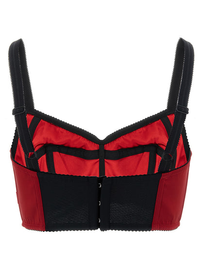 Dolce & Gabbana Red Acetate Bustier Tank Top IT42
