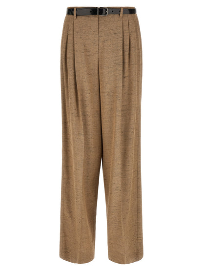 Dolce & Gabbana Beige Viscose Casual Pants