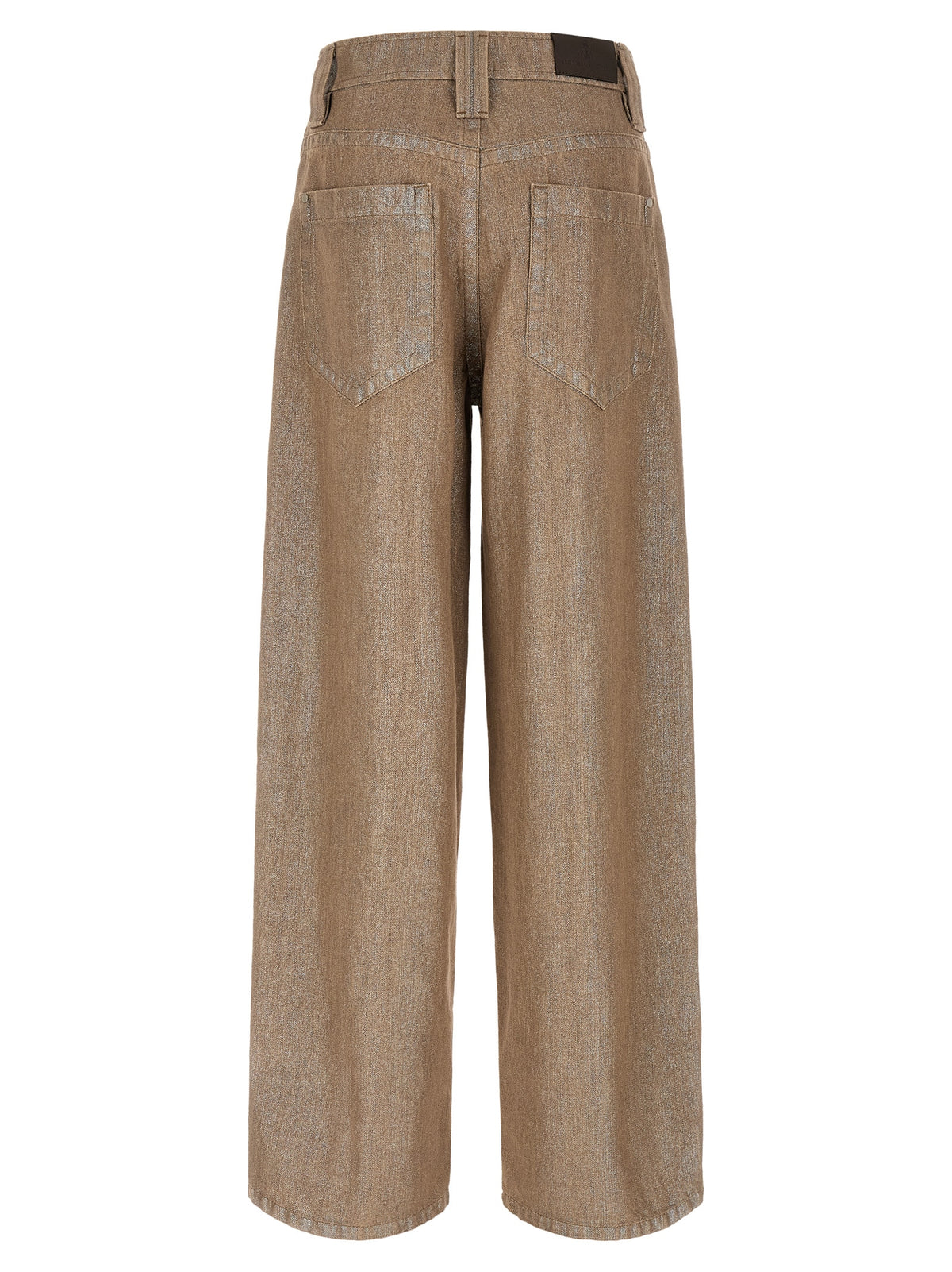 Brunello Cucinelli Beige Cotton Relaxed Fit Jeans