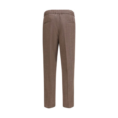 Brunello Cucinelli Brown Linen Casual Pants
