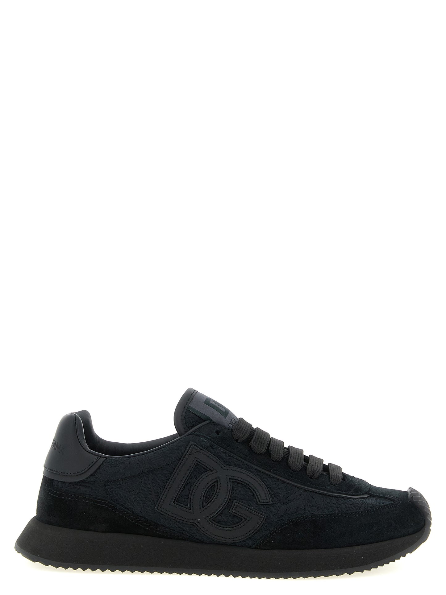 Dolce & Gabbana Black Leather Athletic Sneakers - EU41/US11