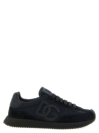 Dolce & Gabbana Black Leather Athletic Sneakers - EU41/US11