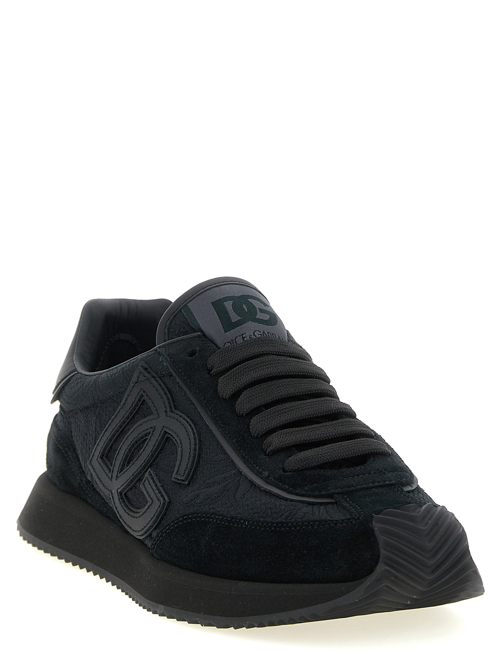 Dolce & Gabbana Black Leather Athletic Sneakers - EU41/US11