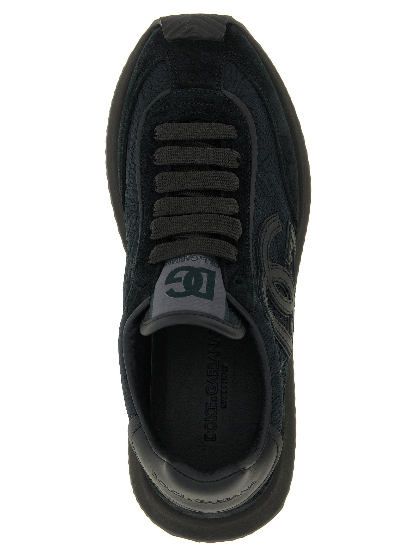 Dolce & Gabbana Black Leather Athletic Sneakers - EU41/US11