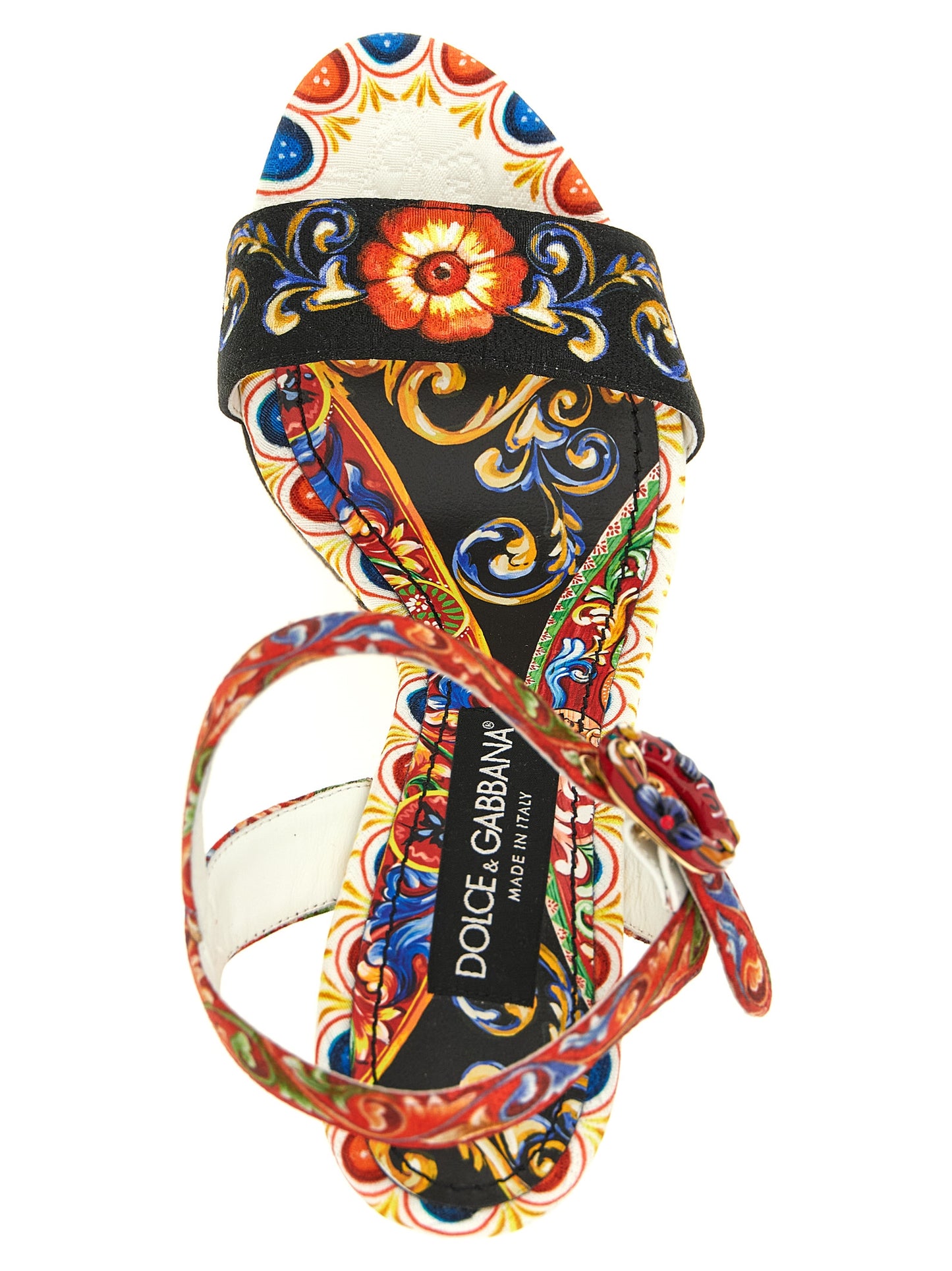 Dolce & Gabbana Multicolor Viscose Wedge Sandals