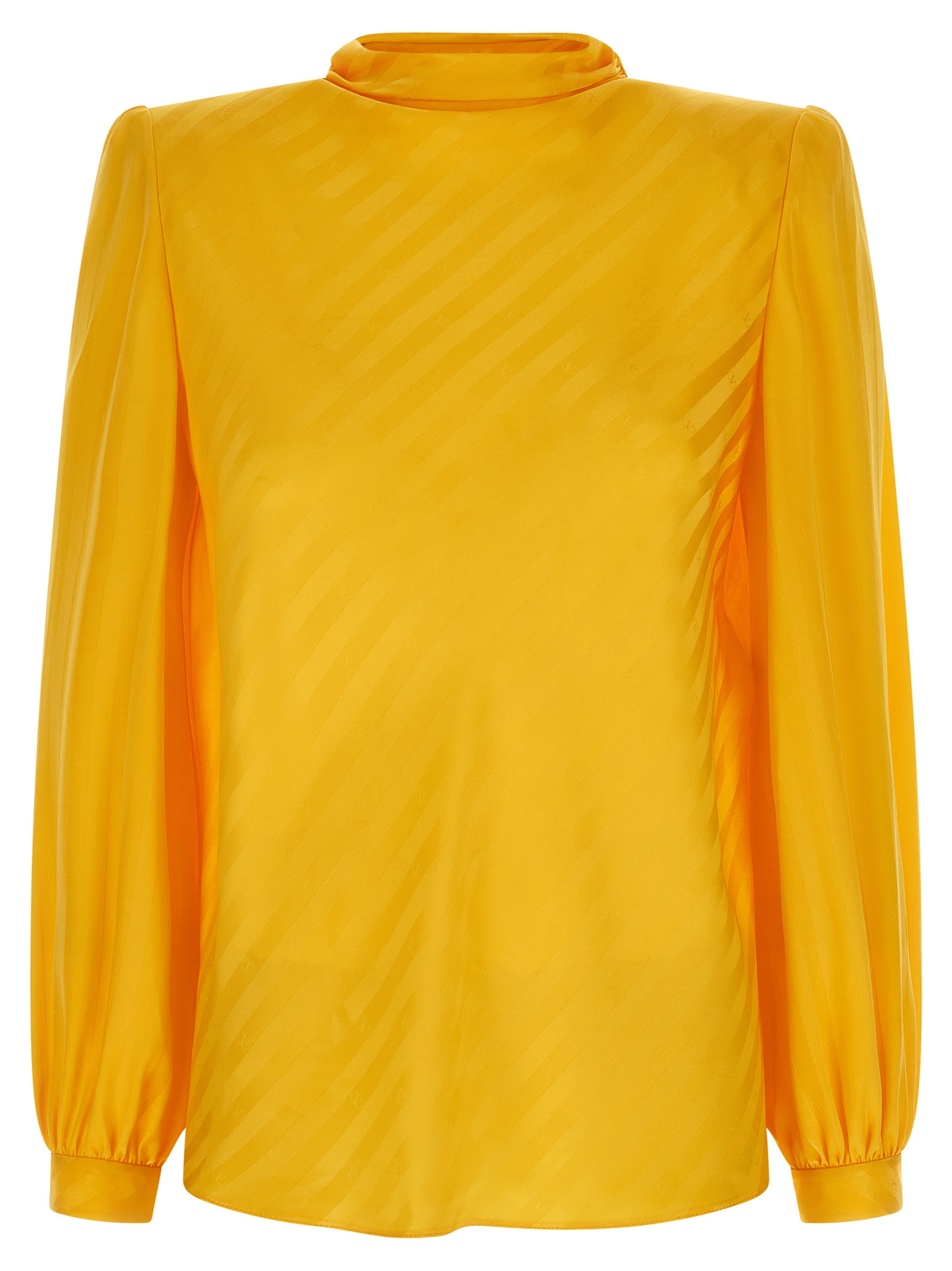 Valentino Garavani Bicolor Silk Blouse in Yellow