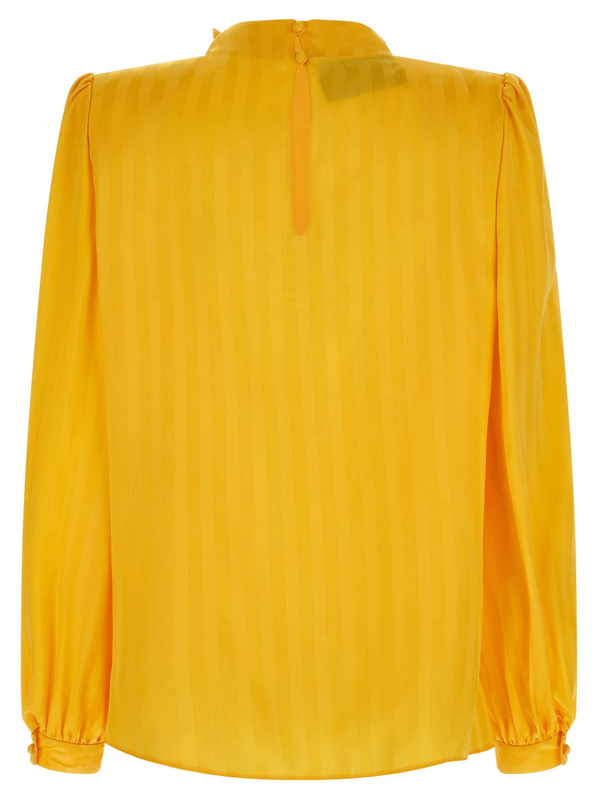 Valentino Garavani Bicolor Silk Blouse in Yellow